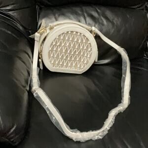 INC International Concepts White Crossbody Bag with Woven Texture. NWT
